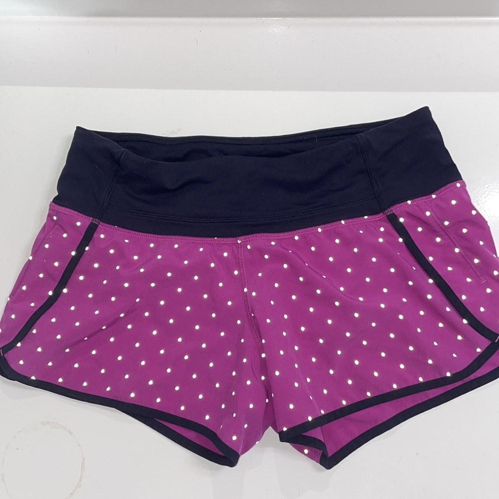 RARE Lulu Run Times Short (Reflective) Night Fall Ultra Violet Silver/Naval Blue - Picture 9 of 9